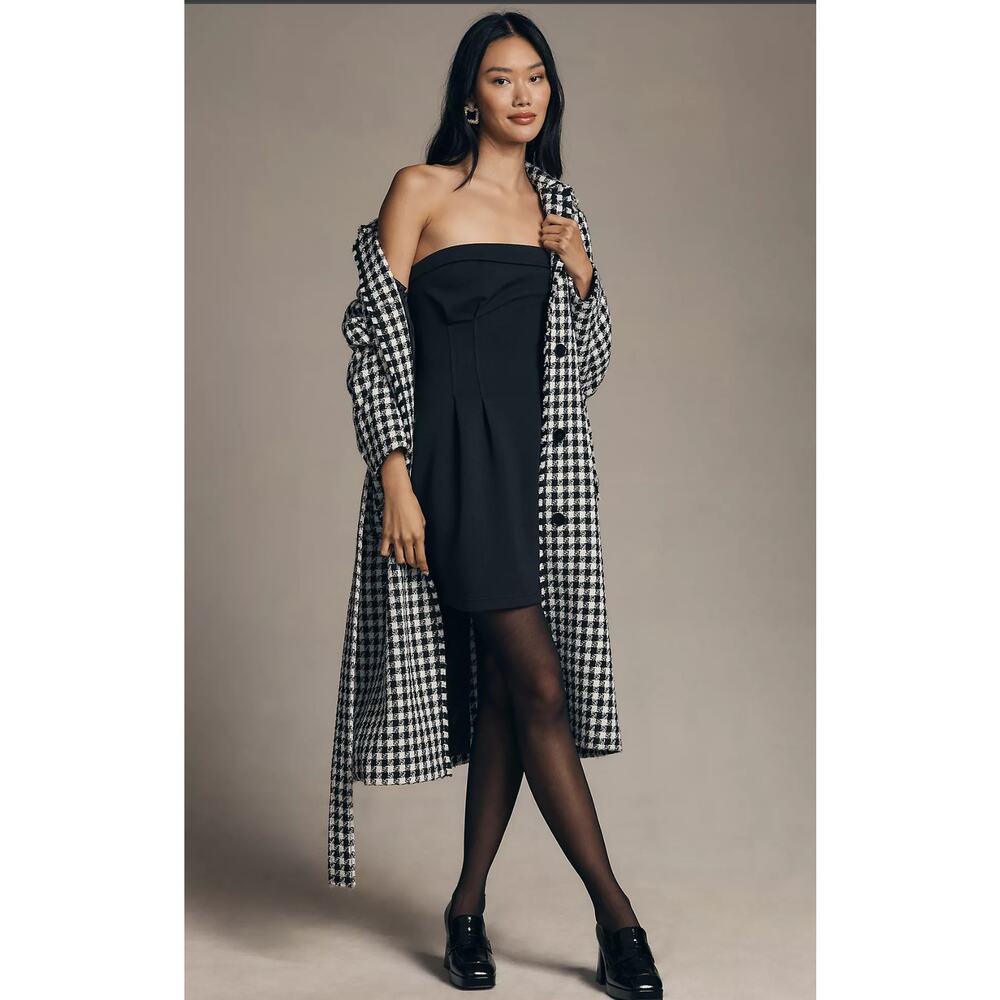 NWT Anthropologie Strapless Black Mini Dress - Size 2 - Picture 3 of 5